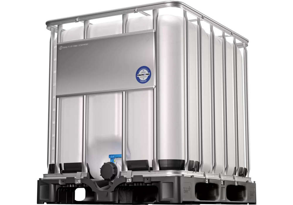 Zbiornik IBC 600 l ADR do substancji niebezpiecznych – uszczelnienie Viton, paleta PE