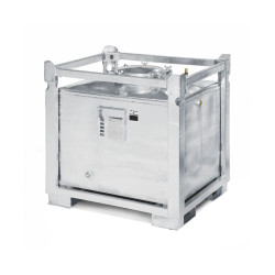 Pojemnik ASF 1000 l o podwójnych ściankach, stal cynkowana ogniowo (UN)