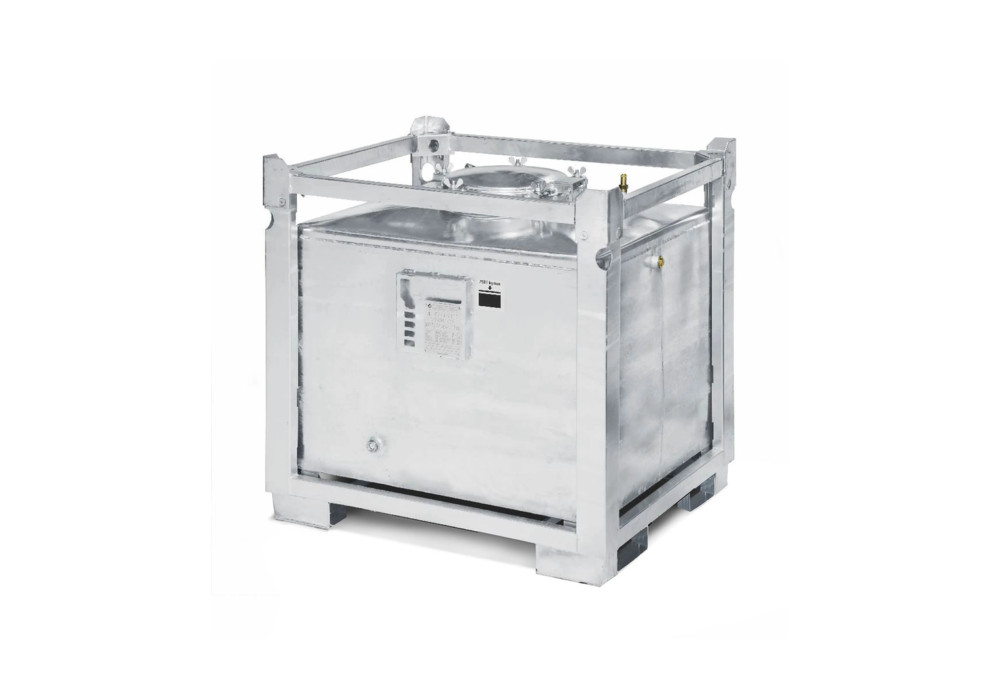 Pojemnik ASF 1000 l o podwójnych ściankach, stal cynkowana ogniowo (UN)