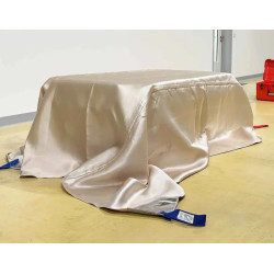 Koc przeciwpożarowy do akumulatorów 3 x  4 m - zestaw z pojemnikiem transportowym